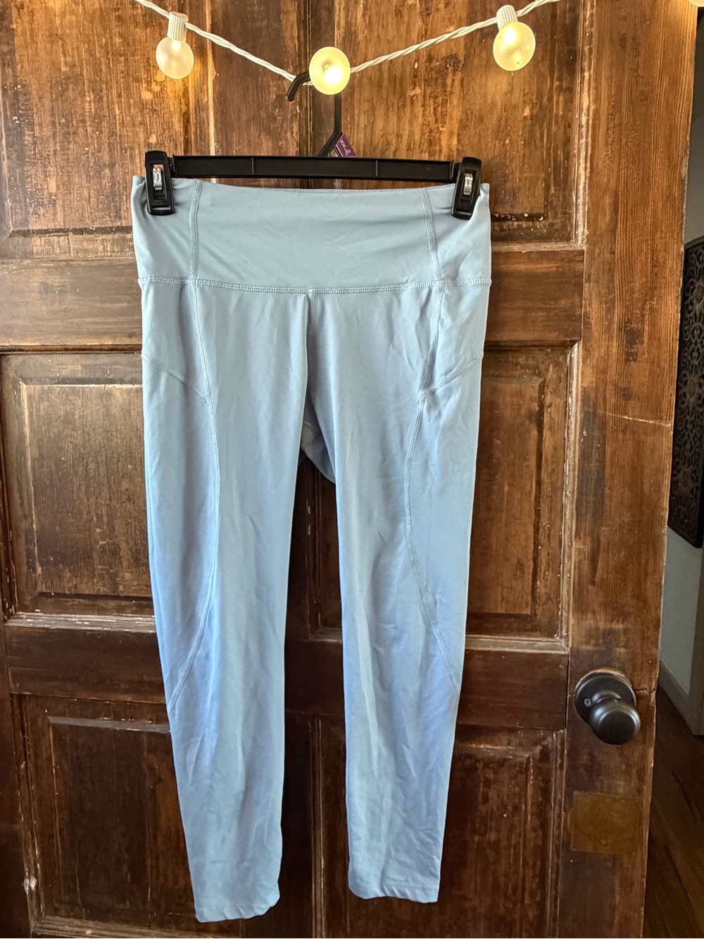 Light Blue Women's High-Waist Yoga Leggings
